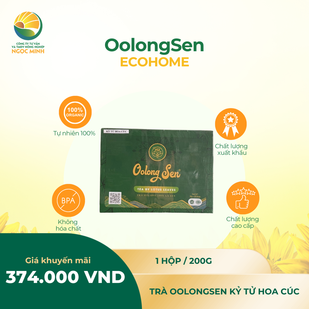 Trà OolongSen - Kỷ tử Hoa cúc (hộp 200g) 