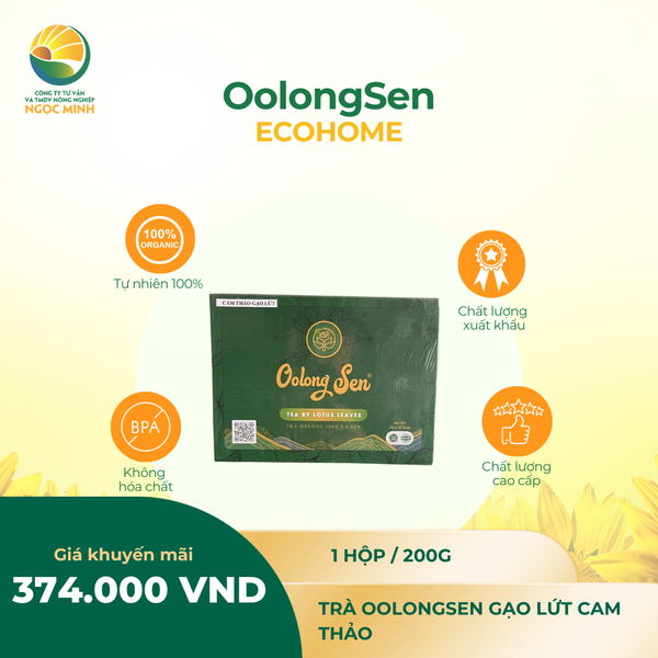  Trà OolongSen - Gạo lứt Cam thảo (hộp 200g) 