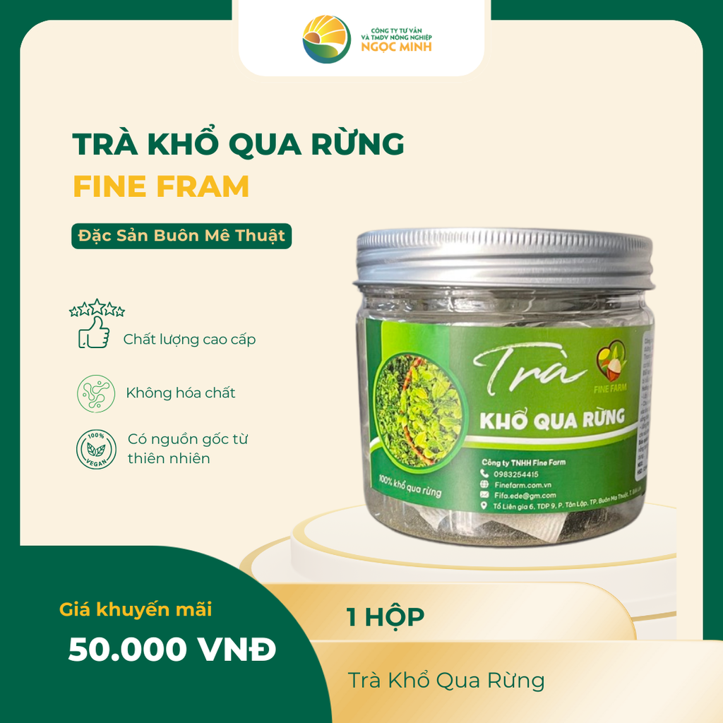  Trà túi lọc Khổ Qua Rừng Fine Farm 25g 