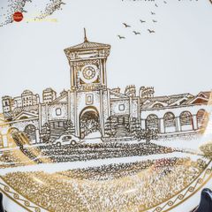 Đĩa Cảnh Trưng Bày Vẽ Vàng