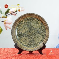 Đĩa Trưng Bày Vẽ Tứ Hoa
