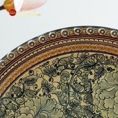 Đĩa Trưng Bày Vẽ Tứ Hoa