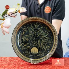 Đĩa Trưng Bày Cửu Ngư Quần Hội Trăng Rằm