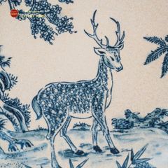 Đĩa Trưng Bày Men Rạn Hươu Sao Chim Hạc