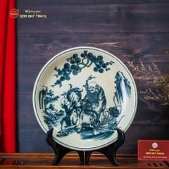 Đĩa Trưng Bày Men Rạn Tiên Đồng Ông Thọ