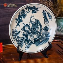 Đĩa Trưng Bày Men Rạn Tiên Đồng Ông Thọ