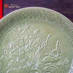 Đĩa Trưng Bày Men Ngọc Song Ngư Cát Hạnh