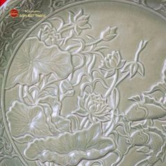 Đĩa Trưng Bày Men Ngọc Song Ngư Cát Hạnh