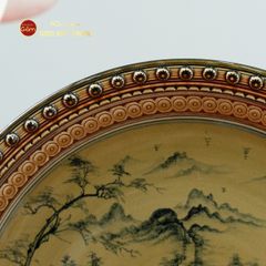 Đĩa Trưng Bày Vẽ Cảnh Sơn Thủy