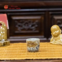 Bộ Kỷ Ngai 3 Chén Thờ Men Rạn