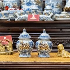 Chóe Thờ Men Rạn Họa Tiết Hoa Sen