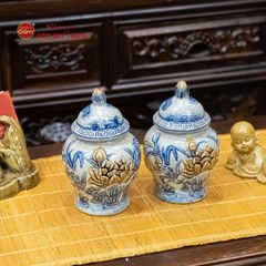 Chóe Thờ Men Rạn Họa Tiết Hoa Sen
