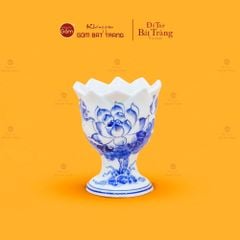 Ly Phật Thủ Thờ Men Lam Họa Tiết Hoa Sen