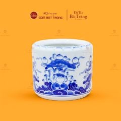 Bát Hương Men Lam Họa Tiết Hoa Sen