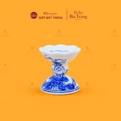 Khay Trầu Men Lam Họa Tiết Hoa Sen
