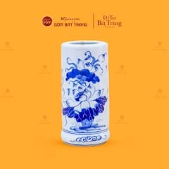 Ống Hương Men Lam Họa Tiết Hoa Sen