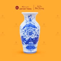 Lọ Hoa Thờ Men Lam Họa Tiết Hoa Sen
