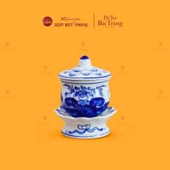Hũ Thờ Men Lam Họa Tiết Hoa Sen