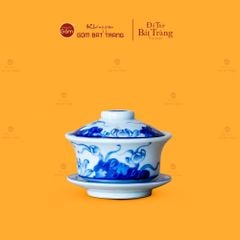 Bát Sâm Men Lam Họa Tiết Hoa Sen