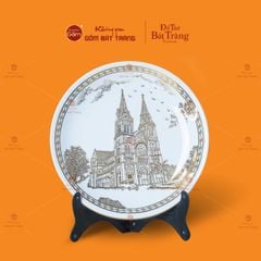 Đĩa Cảnh Trưng Bày Vẽ Vàng