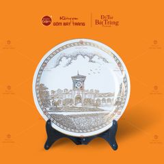 Đĩa Cảnh Trưng Bày Vẽ Vàng