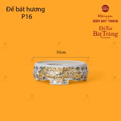 Bát Hương Men Hoàng Tộc Vẽ Vàng Họa Tiết Song Long Chầu Nguyệt