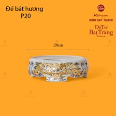 Bát Hương Men Hoàng Tộc Vẽ Vàng Họa Tiết Song Long Chầu Nguyệt