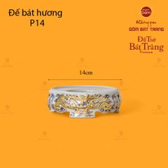 Bát Hương Men Hoàng Tộc Vẽ Vàng Họa Tiết Song Long Chầu Nguyệt