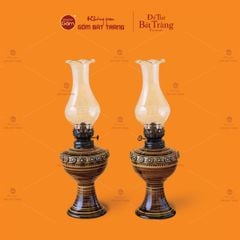 Đèn Dầu Thờ Thổ Cẩm Đắp Nổi Hoa