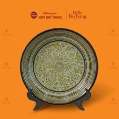 Đĩa Trưng Bày Đắp Nổi Hoa Dây