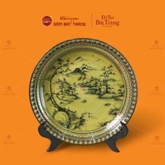 Đĩa Trưng Bày Vẽ Cảnh Sơn Thủy