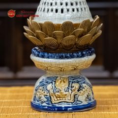 Đốt Trầm Men Rạn Họa Tiết Rồng