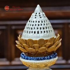 Đốt Trầm Men Rạn Họa Tiết Rồng