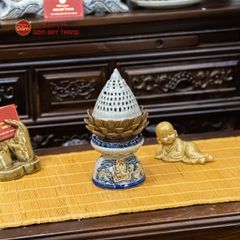 Đốt Trầm Men Rạn Họa Tiết Rồng