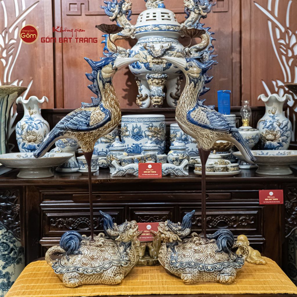 Hạc Thờ Men Rạn (Chiếc)