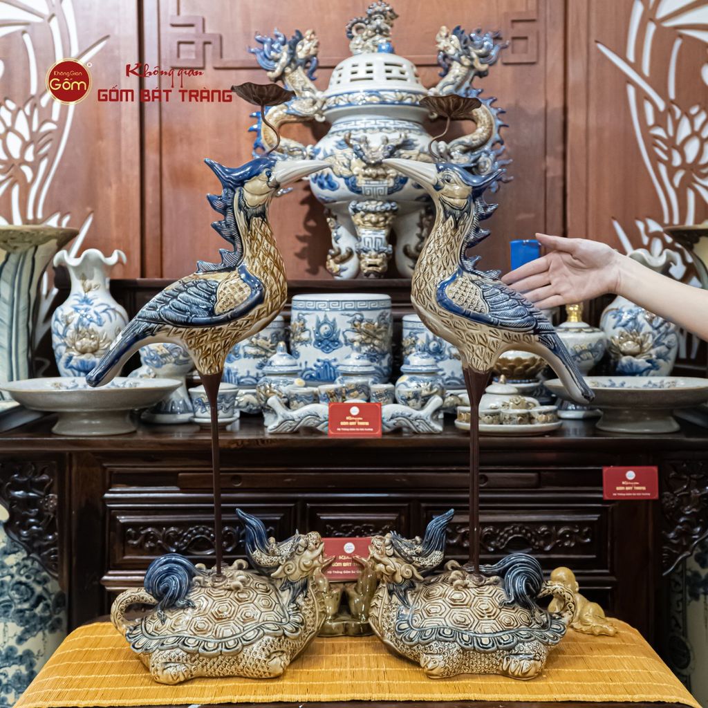 Hạc Thờ Men Rạn (Chiếc)