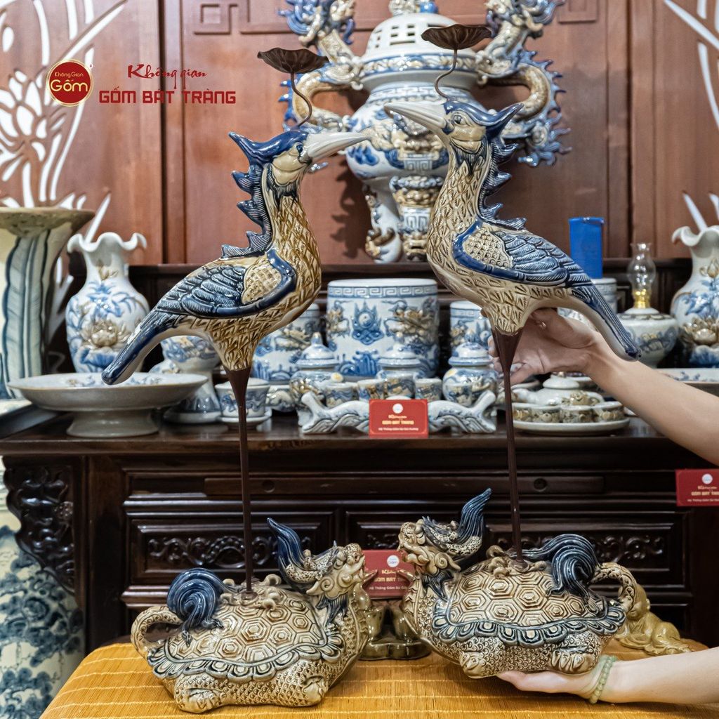 Hạc Thờ Men Rạn (Chiếc)