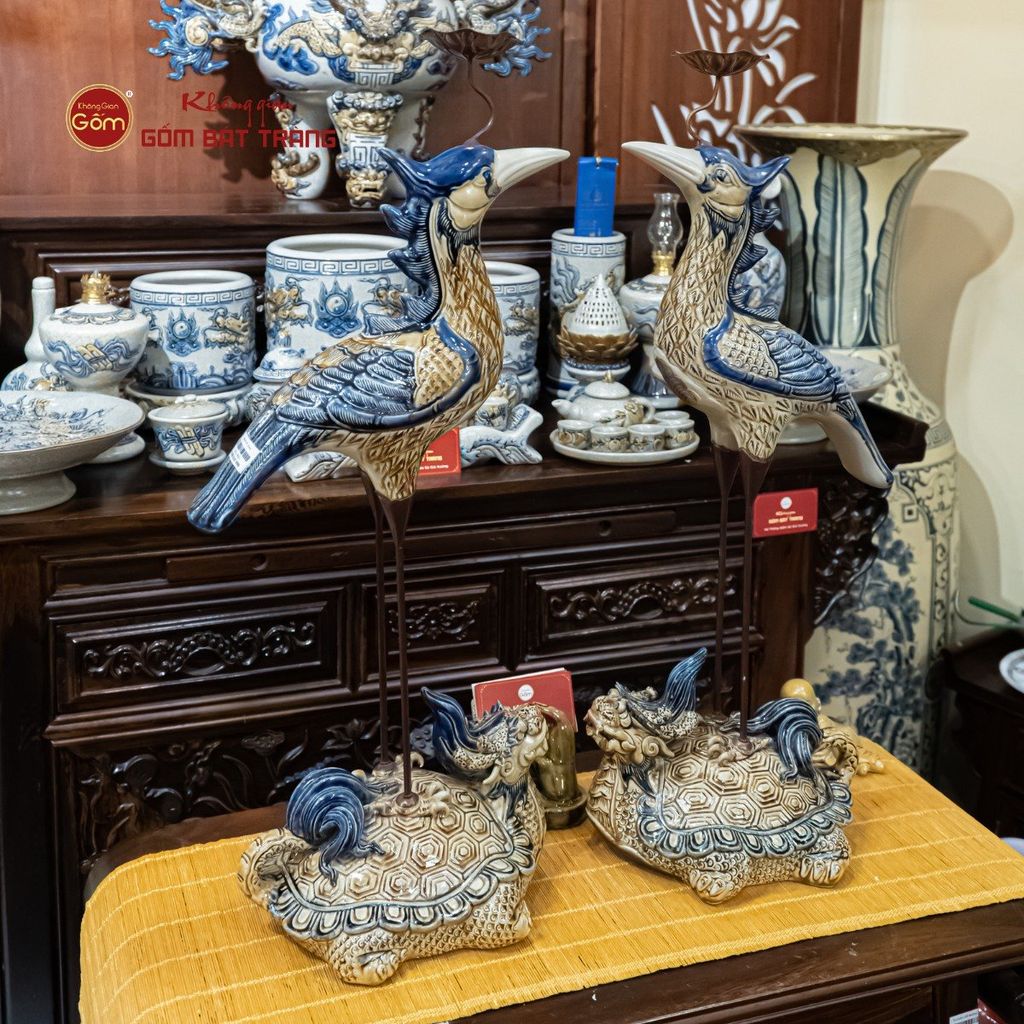 Hạc Thờ Men Rạn (Chiếc)
