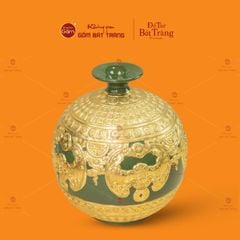 Quả Hút Lộc Men Xanh Dát Vàng Ngũ Phúc Lâm Môn