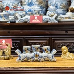 Bộ Kỷ Ngai 3 Chén Thờ Men Rạn