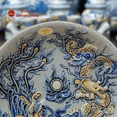 Mâm Bồng Men Rạn Họa Tiết Long Phụng Trình Tường