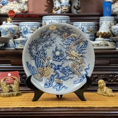 Mâm Bồng Men Rạn Họa Tiết Long Phụng Trình Tường