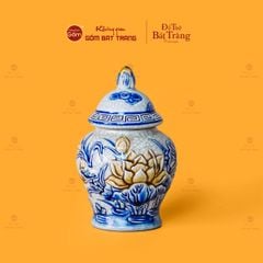 Chóe Thờ Men Rạn Họa Tiết Hoa Sen