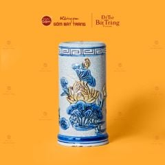 Ống Hương Men Rạn Họa Tiết Hoa Sen