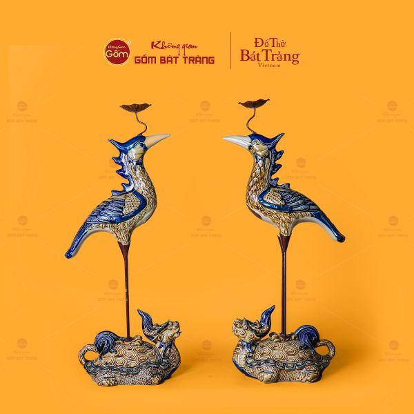 Hạc Thờ Men Rạn (Chiếc)