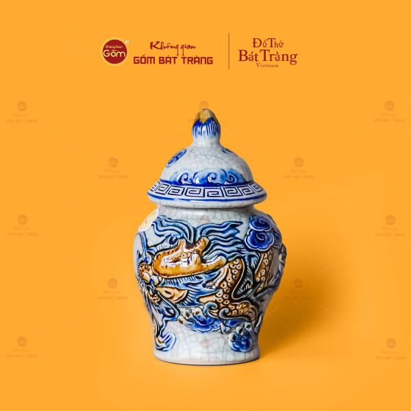 Chóe Thờ Men Rạn Họa Tiết Rồng