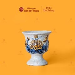 Ly Phật Thủ Men Rạn Họa Tiết Hoa Sen