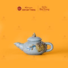 Bộ Ấm Chén Thờ Men Rạn Vẽ Vàng