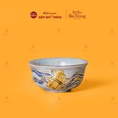 Bát Cơm Thờ Men Rạn Vẽ Vàng