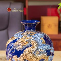 Quả Hút Lộc Đắp Nổi Vẽ Vàng Cá Chép Hóa Rồng